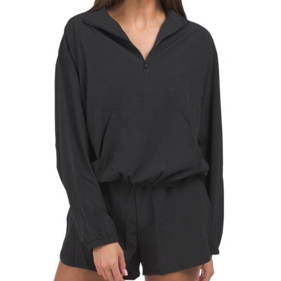 NEW GOTTEX Woven Quarter Zip Jacket black 261mn - Picture 1 of 2